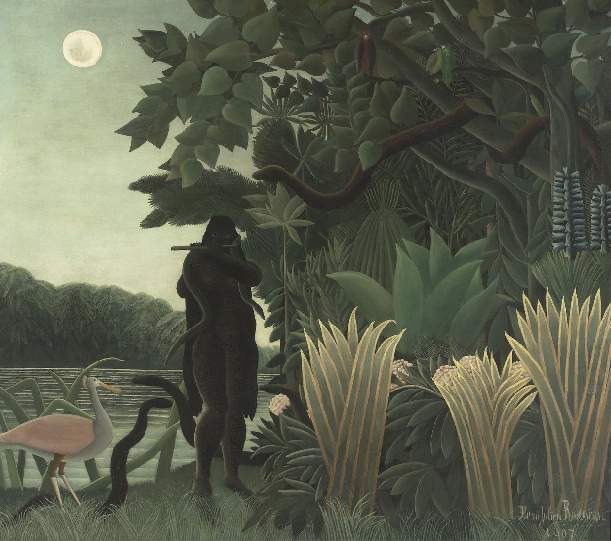 Zaklínač hadů, 1907 od Henri Rousseau