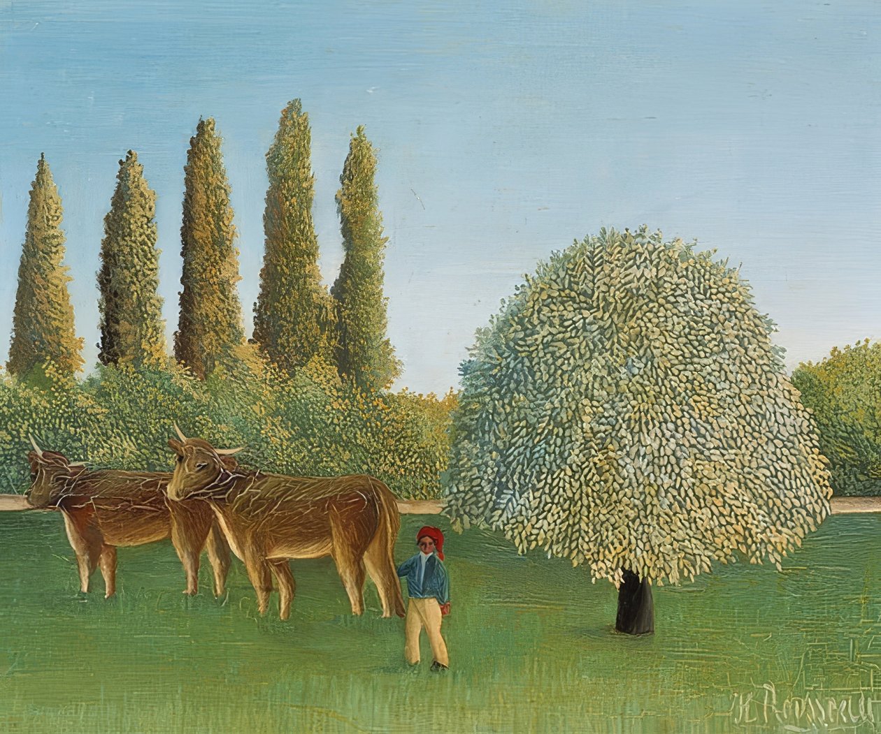 Louka (vrba). 1910 od Henri Rousseau