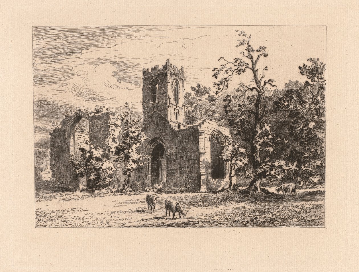 Mount-Grace Abbey od Henri Toussaint