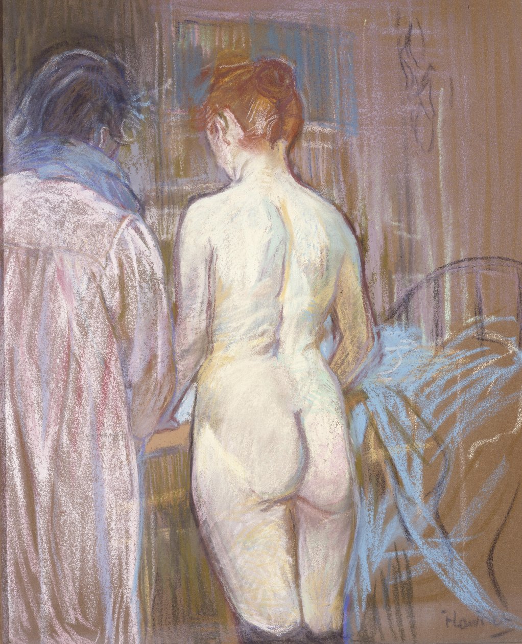 Prostitutky, cca 1893-1895 (pastel na smirkové desce) od Henri de Toulouse Lautrec