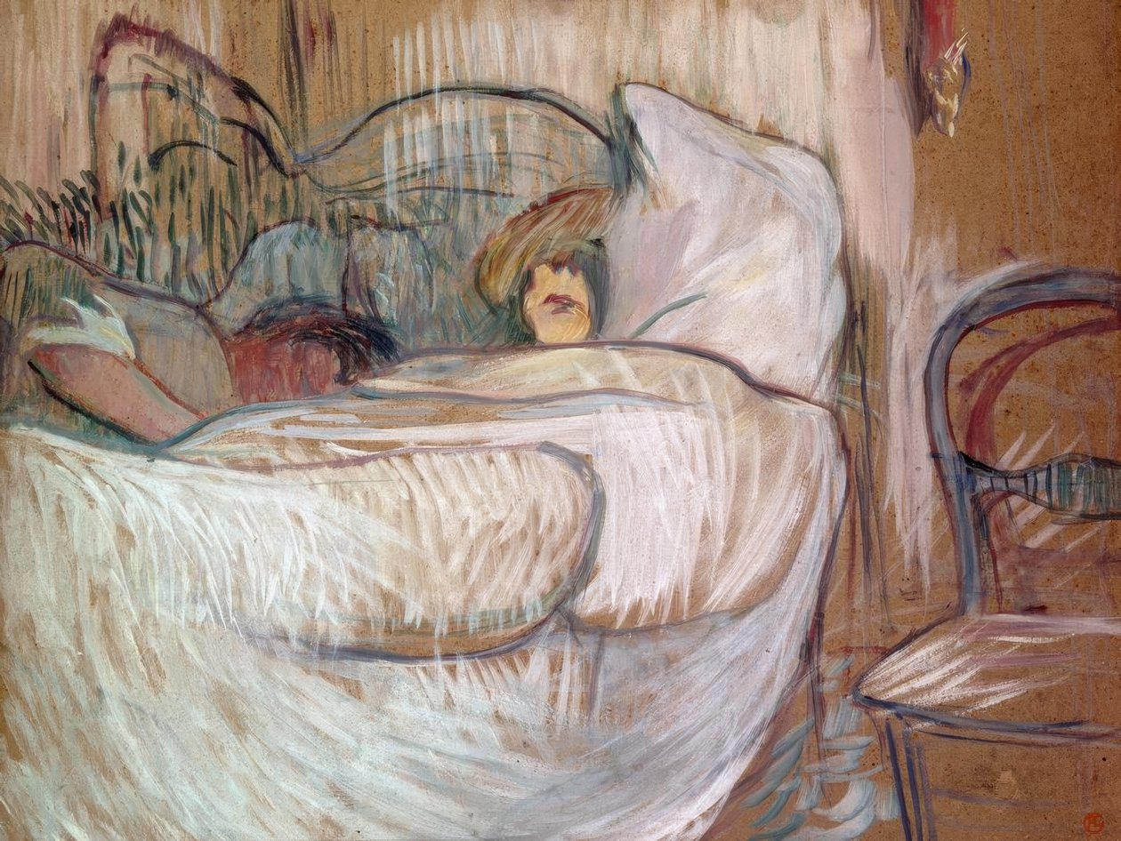 V posteli od Henri de Toulouse Lautrec