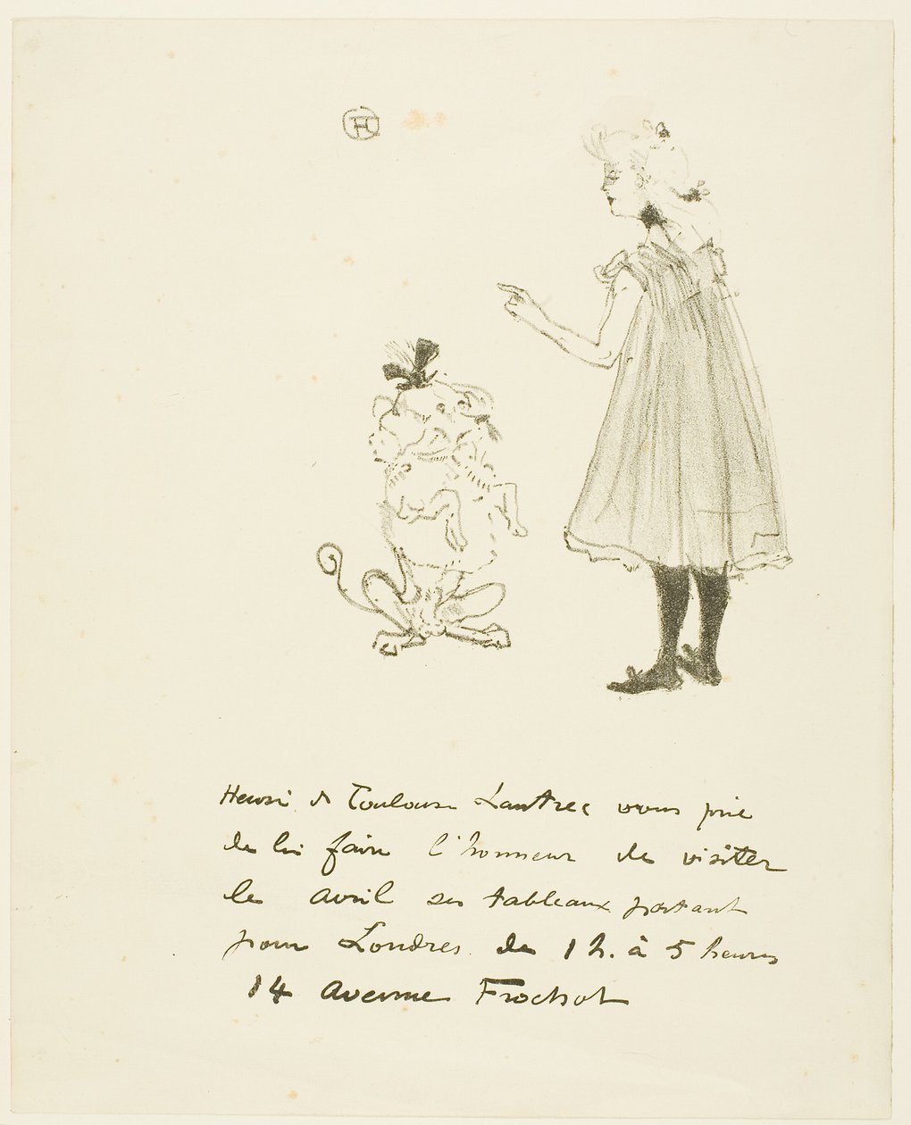 Pozvánka na výstavu od Henri de Toulouse Lautrec