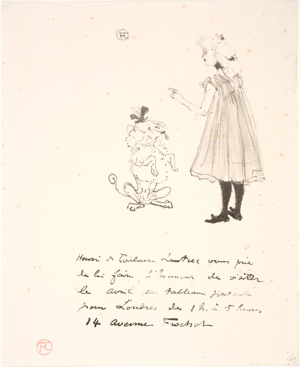 Pozvánka na výstavu od Henri de Toulouse Lautrec
