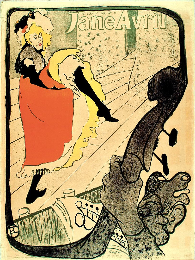Jane Avril, 1893., 1893. od Henri de Toulouse Lautrec