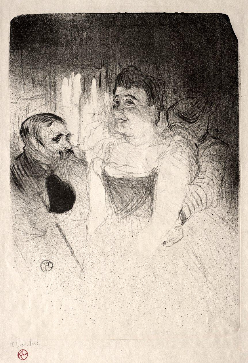 Judic in the Loge, 1894. od Henri de Toulouse Lautrec