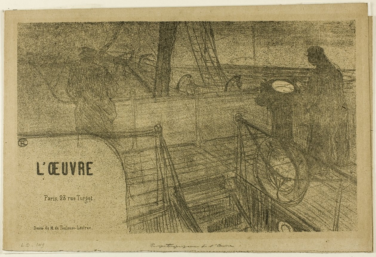 Prospekt-Program práce od Henri de Toulouse Lautrec