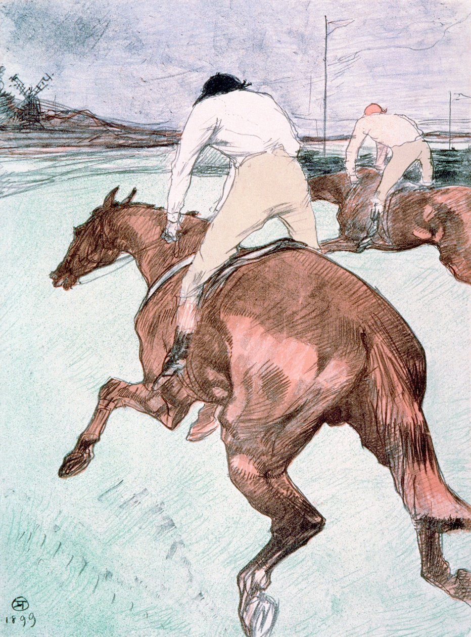 Žokej, 1899 (barevná litografie) od Henri de Toulouse Lautrec