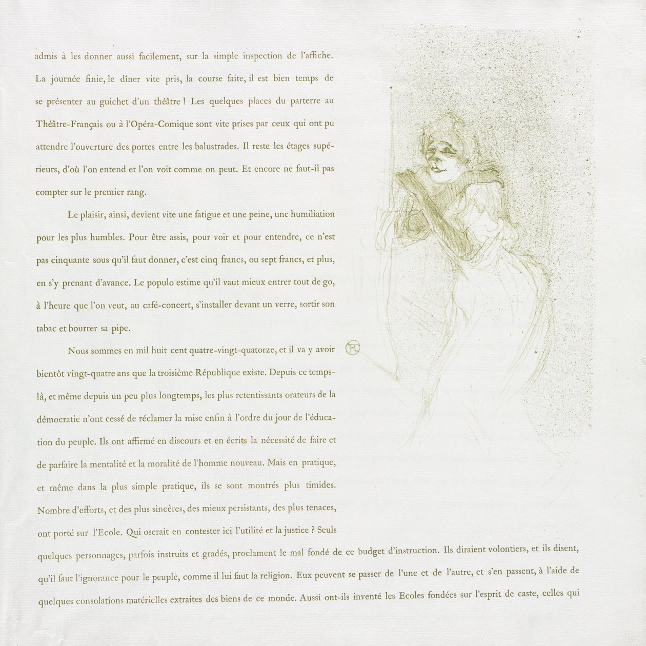 Yvette Guilbert-francouzská řada: č. 5 od Henri de Toulouse Lautrec
