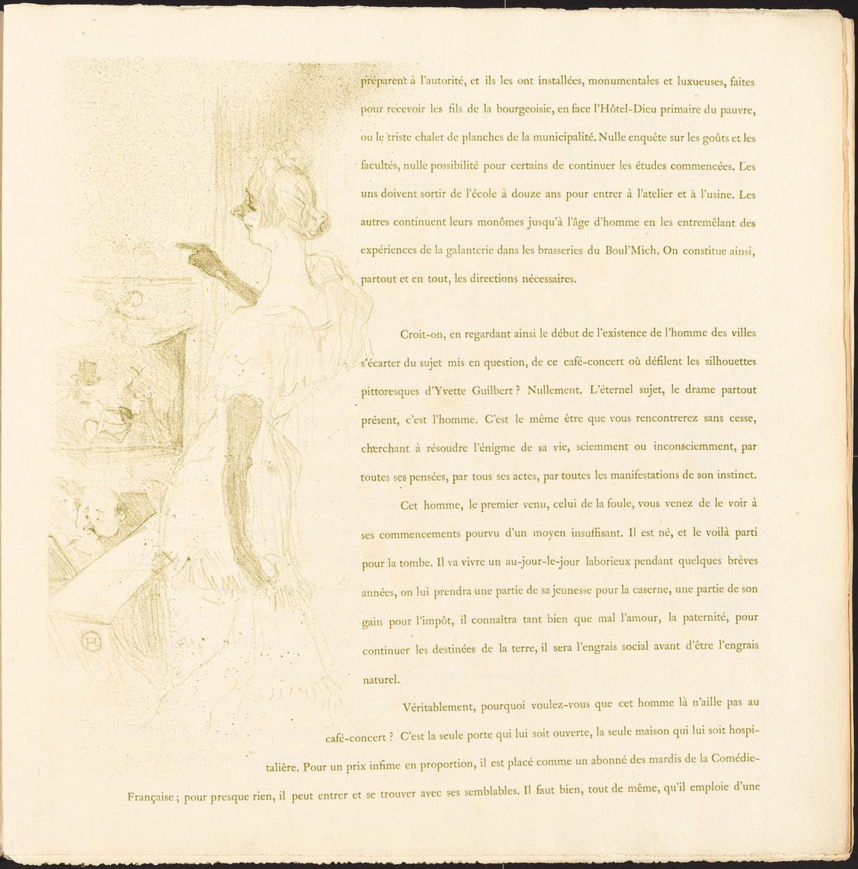Yvetta Guilbertová od Henri de Toulouse Lautrec