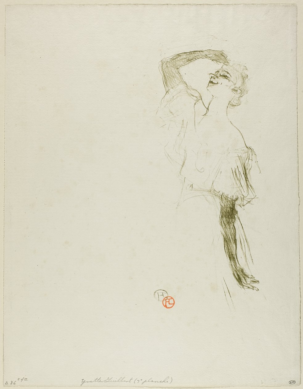 Yvetta Guilbertová od Henri de Toulouse Lautrec