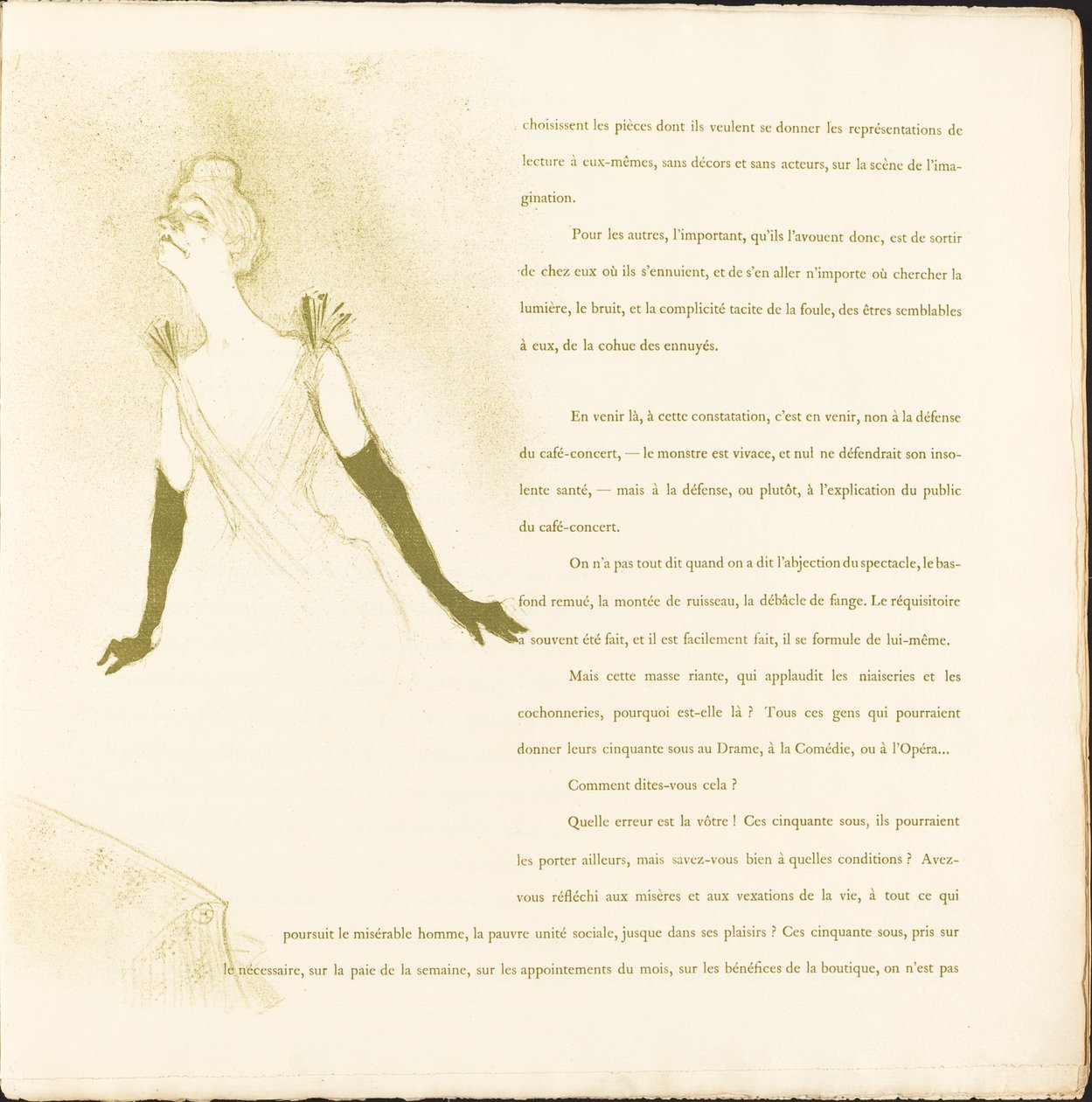 Yvette Guilbert, 1894. od Henri de Toulouse Lautrec