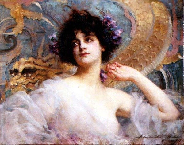 Portrét mladé krásky, kolem roku 1904 od Henrietta Rae
