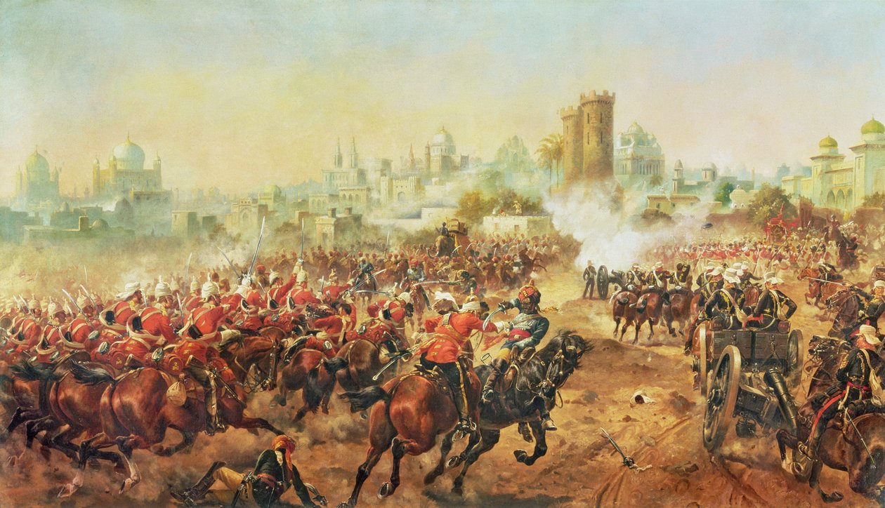 Obvinění Queens Bays proti vzbouřencům v Lucknow, 6. března 1858 od Henry A. Payne