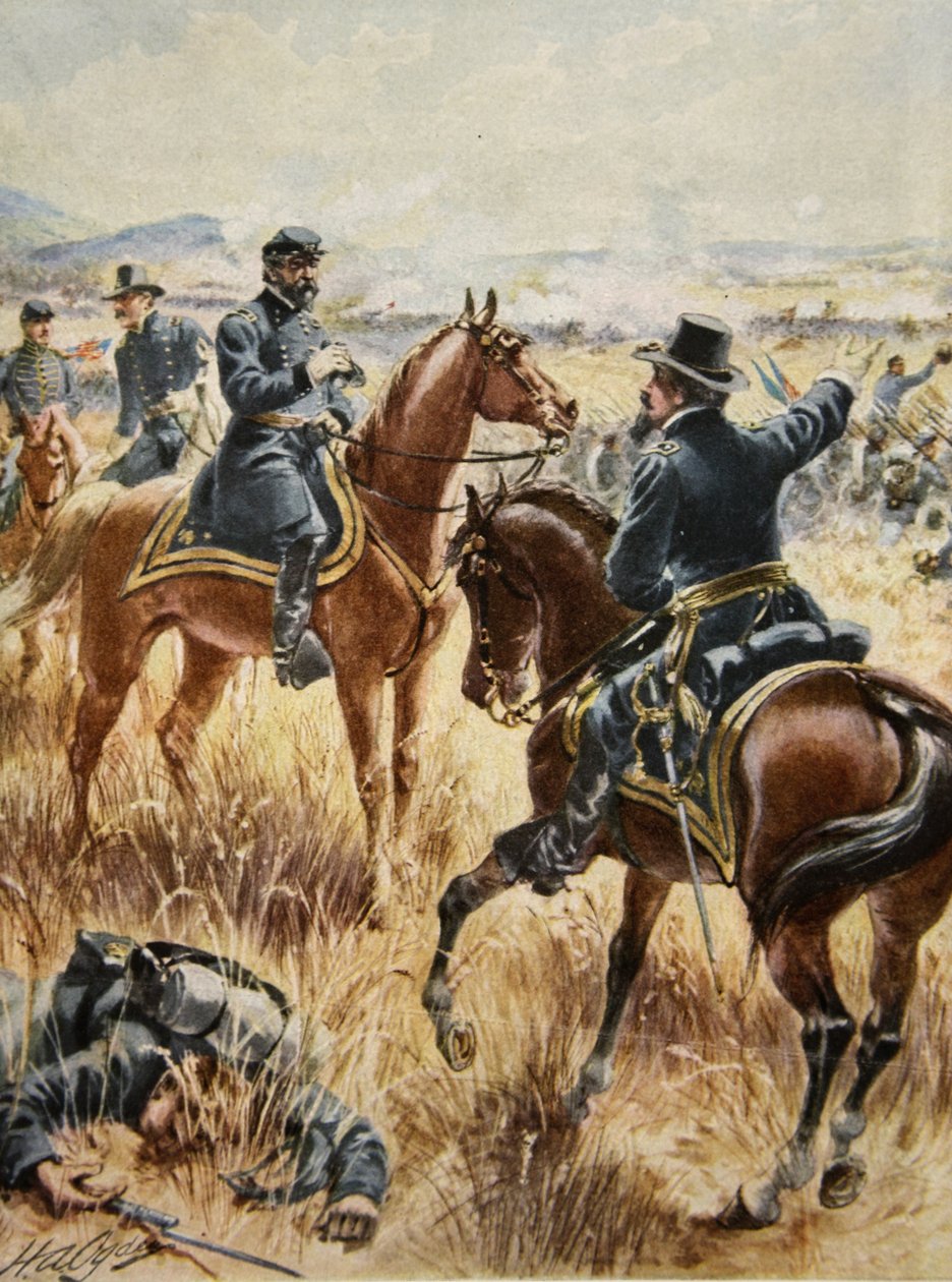 Generálmajor George Meade v bitvě u Gettysburgu 2. července 1863 od Henry Alexander Ogden