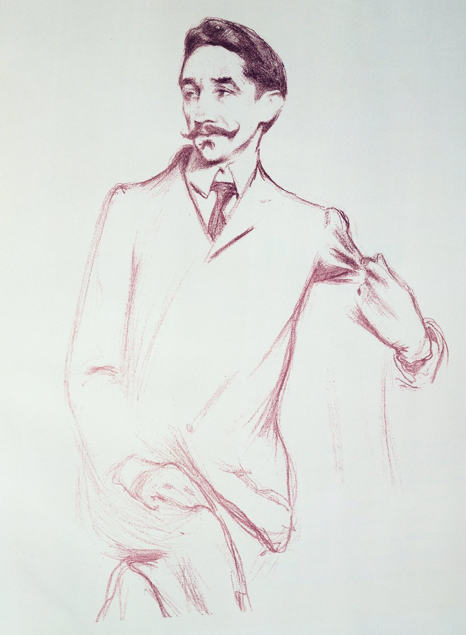 Portrét Roberta de Montesquiou (1855-1921) 1901 (barevná křída na papíře) od Henry Bataille