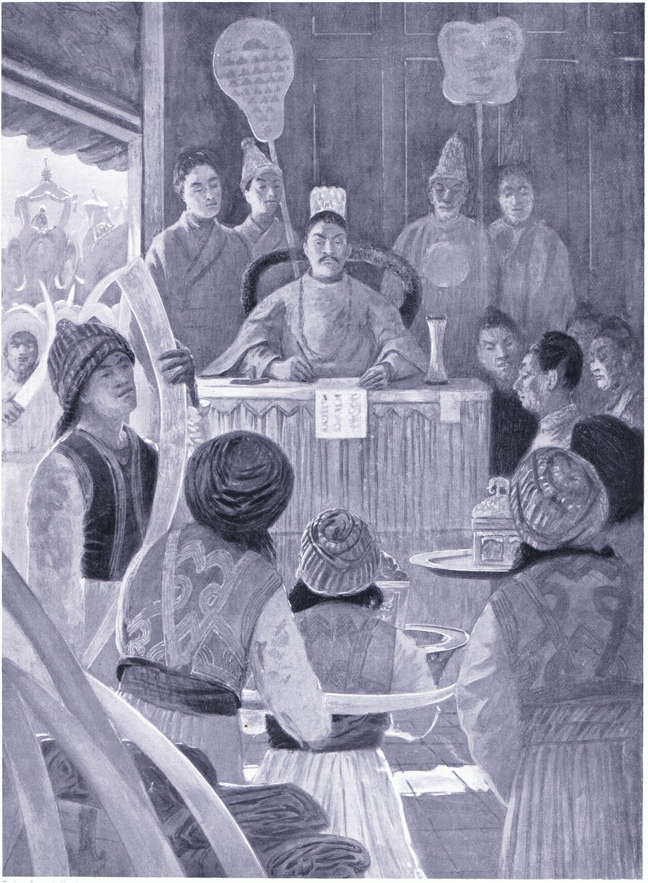 Siamské vzdávají hold čínskému císaři od Henry Charles Seppings Wright