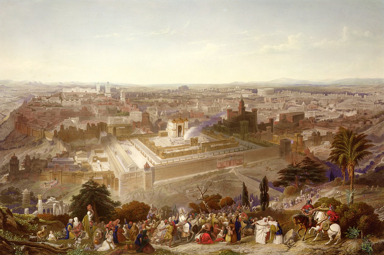 Jeruzalém ve své velkoleposti, vyrytý Charles Mottram (1807-76) 1860 od Henry Courtney Selous