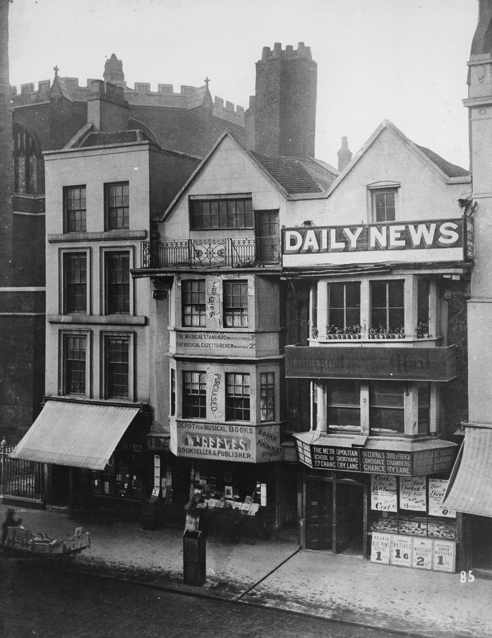 Staré domy, Fleet Street, c.1884 od Henry Dixon