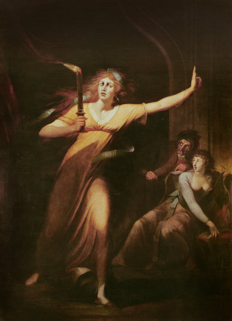Náměsíčná Lady Macbeth, 1783 od Johann Heinrich Füssli
