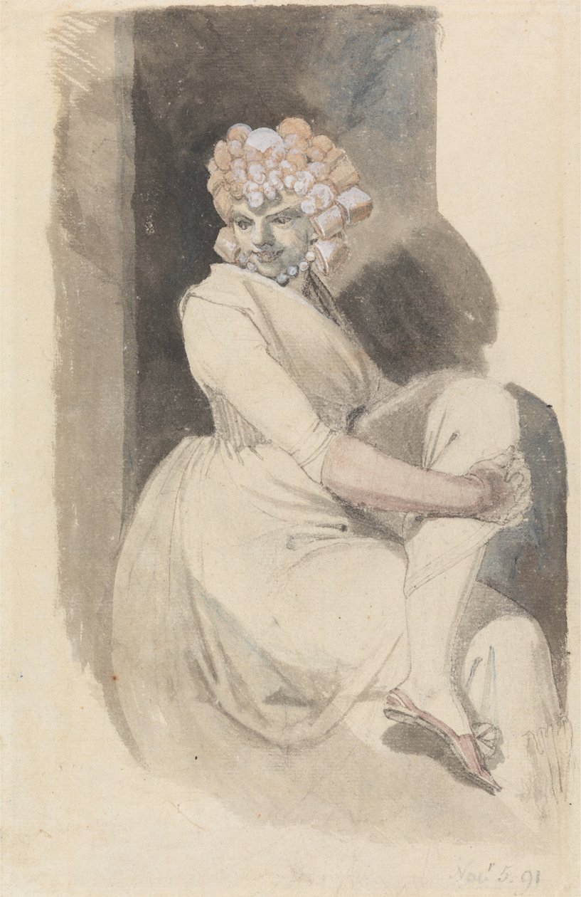 Studie sedící ženy od Johann Heinrich Füssli