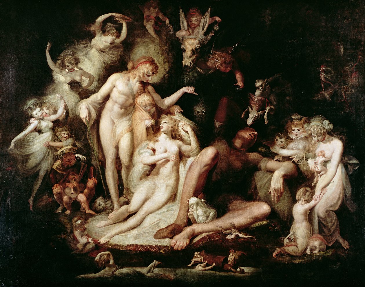 Probuzení Titanie, kolem 1785-90 od Johann Heinrich Füssli
