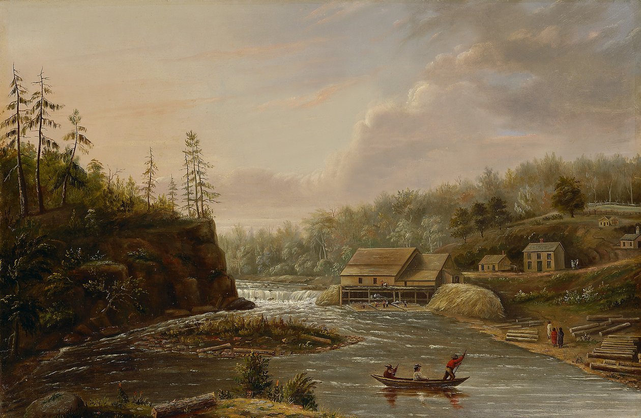 Cheeverův mlýn na řece St. Croix, 1847 od Henry Lewis