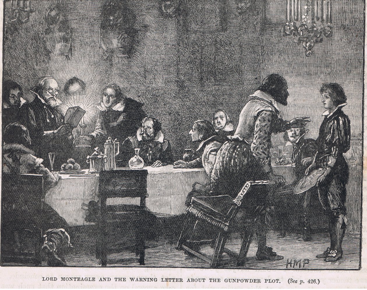 Lord Monteagle a varovný dopis o spiknutí střelného prachu 1605 od Henry Marriott Paget