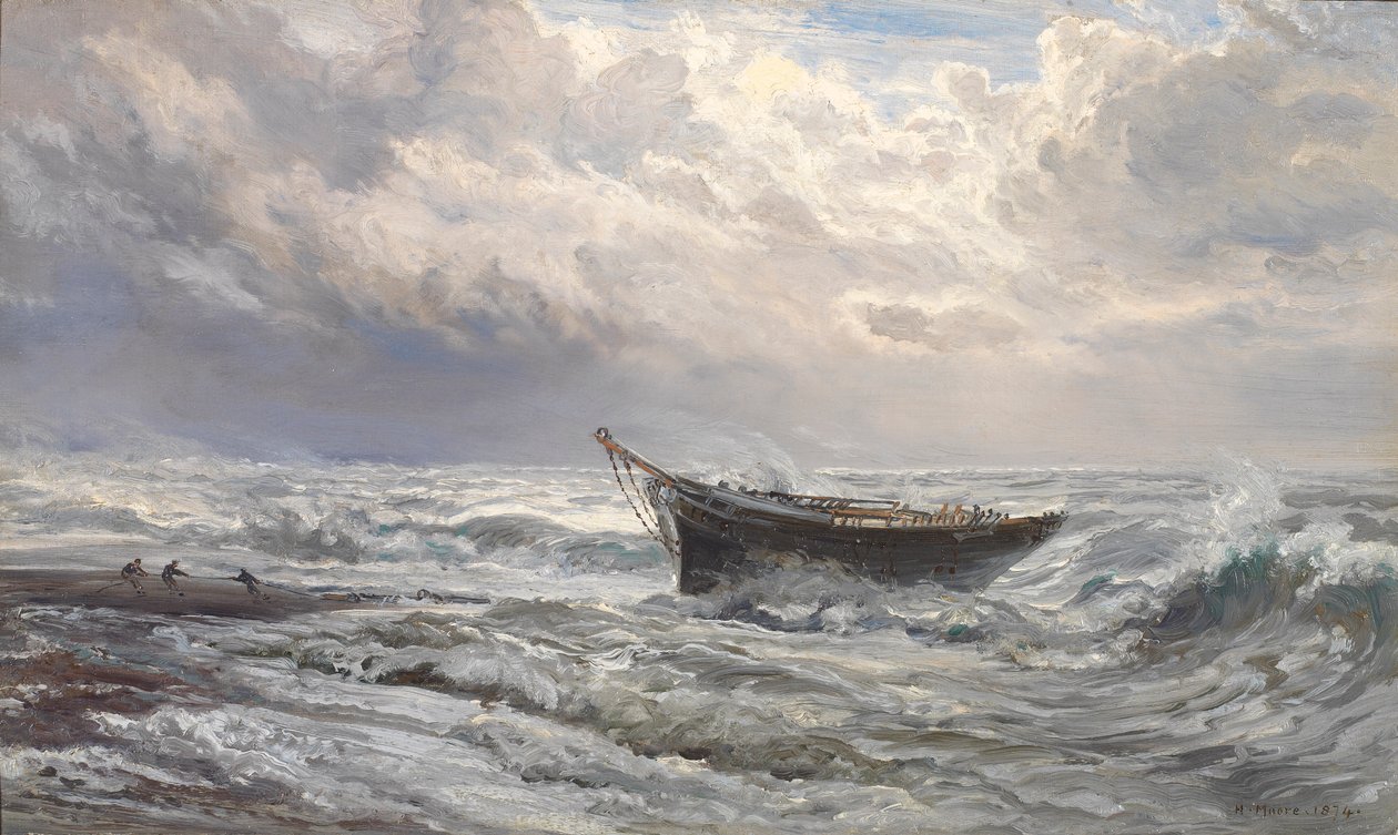 Bouřlivá moře, 1874 od Henry Moore