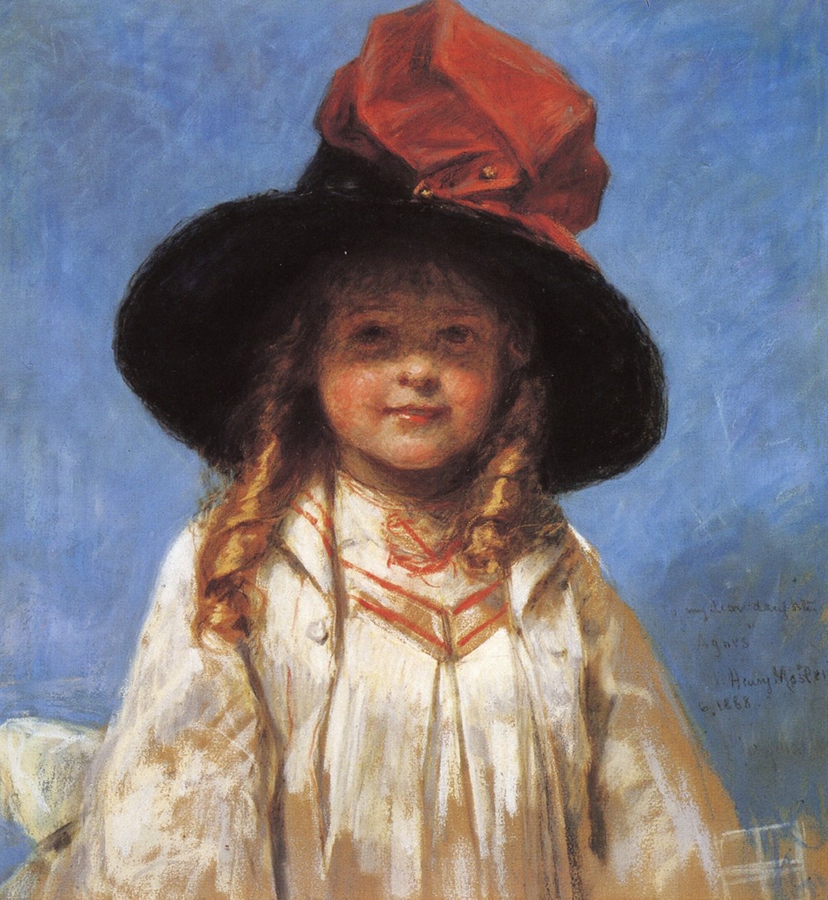 Agnes, 1888 (pastel na papíře) od Henry Mosler