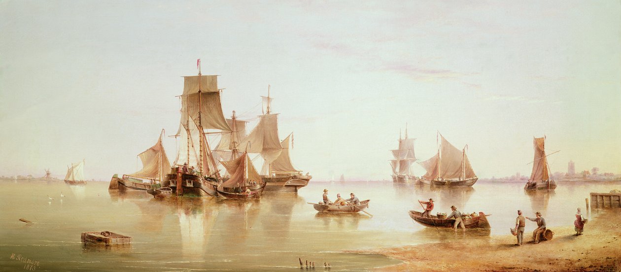 Lodě v klidu, 1873 od Henry Redmore