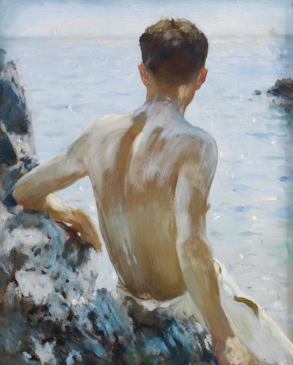 Plážová studie od Henry Scott Tuke