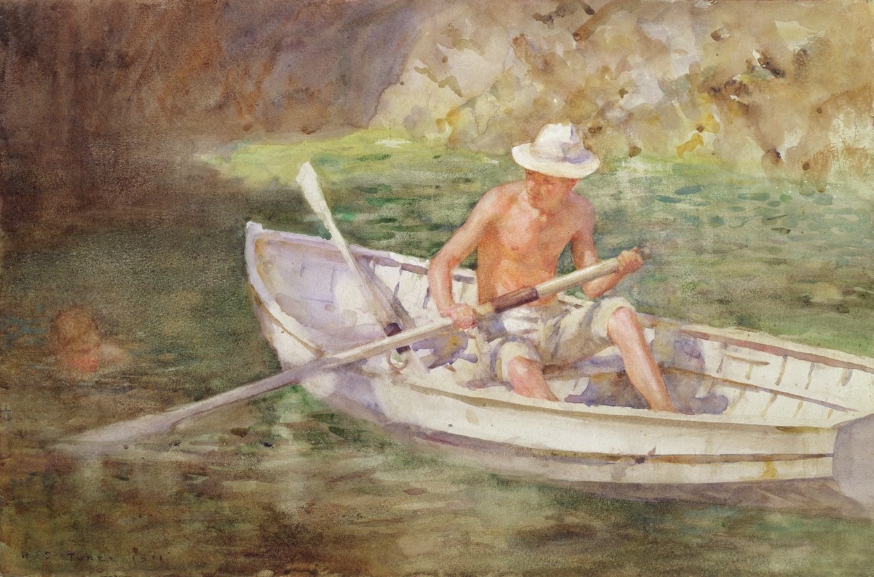 Zelené vody, 1911 od Henry Scott Tuke