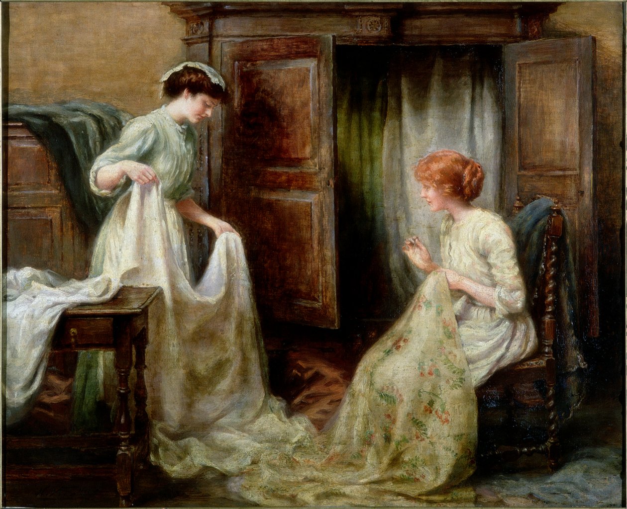 Lněná skříň, kolem roku 1900 od Henry Straker