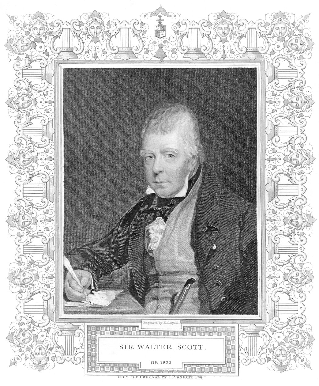 Portrét Waltera Scotta od Henry Thomas Ryall