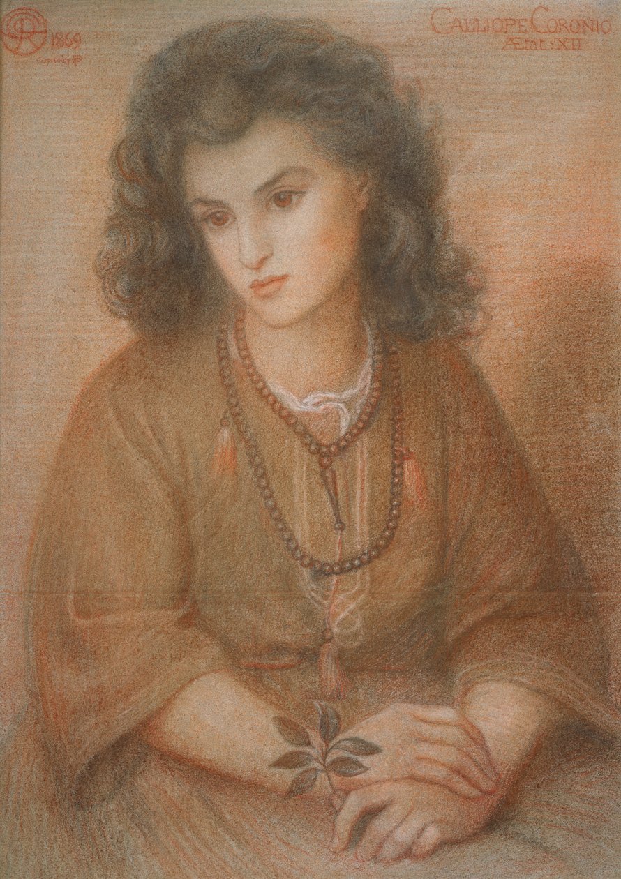 Calliope Coronio, po Dante Gabriel Rossetti, 1869 (pastel na papíře) od Henry Treffry Dunn