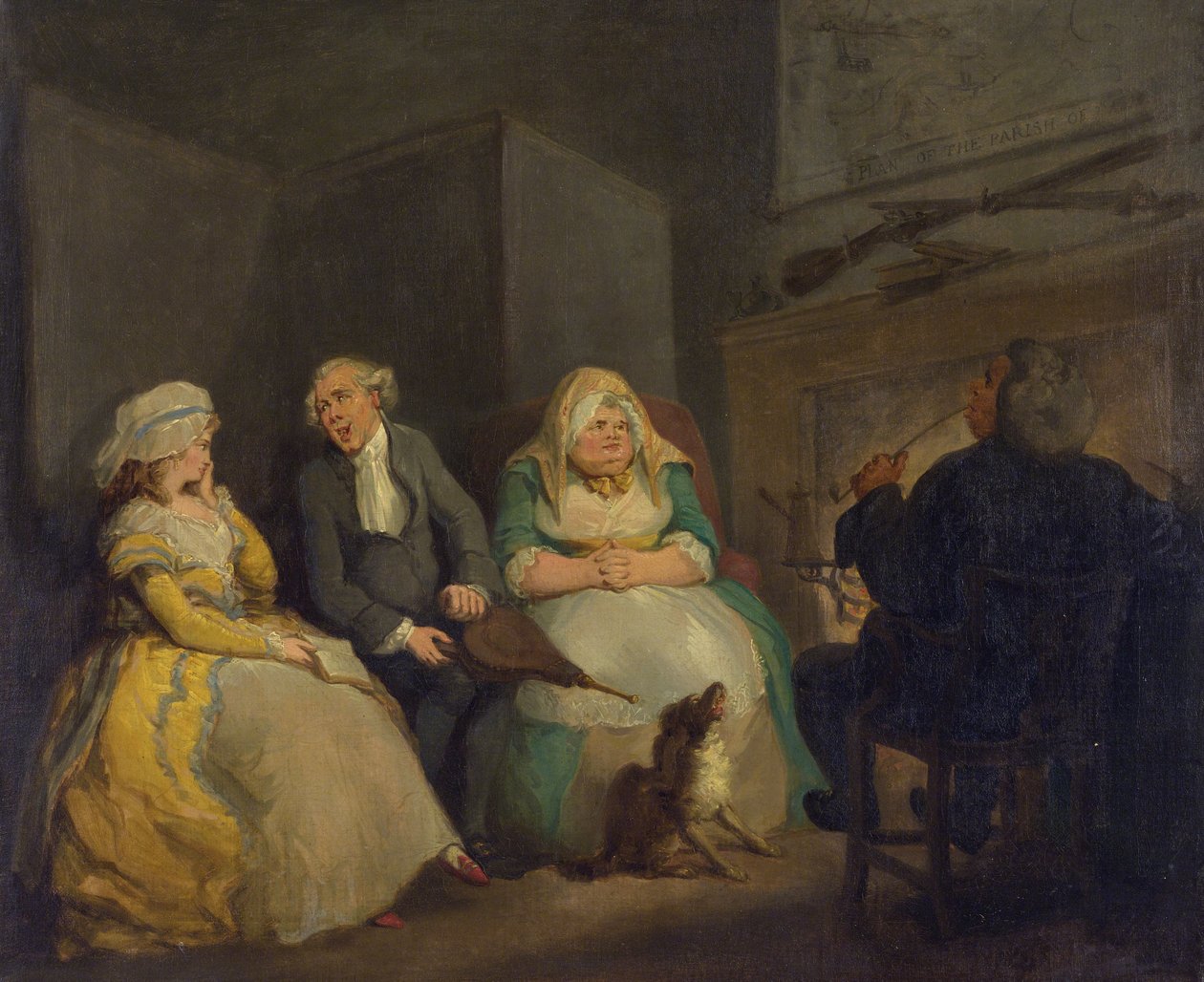 Ohnivá strana venkovského vikáře. od Henry Wigstead