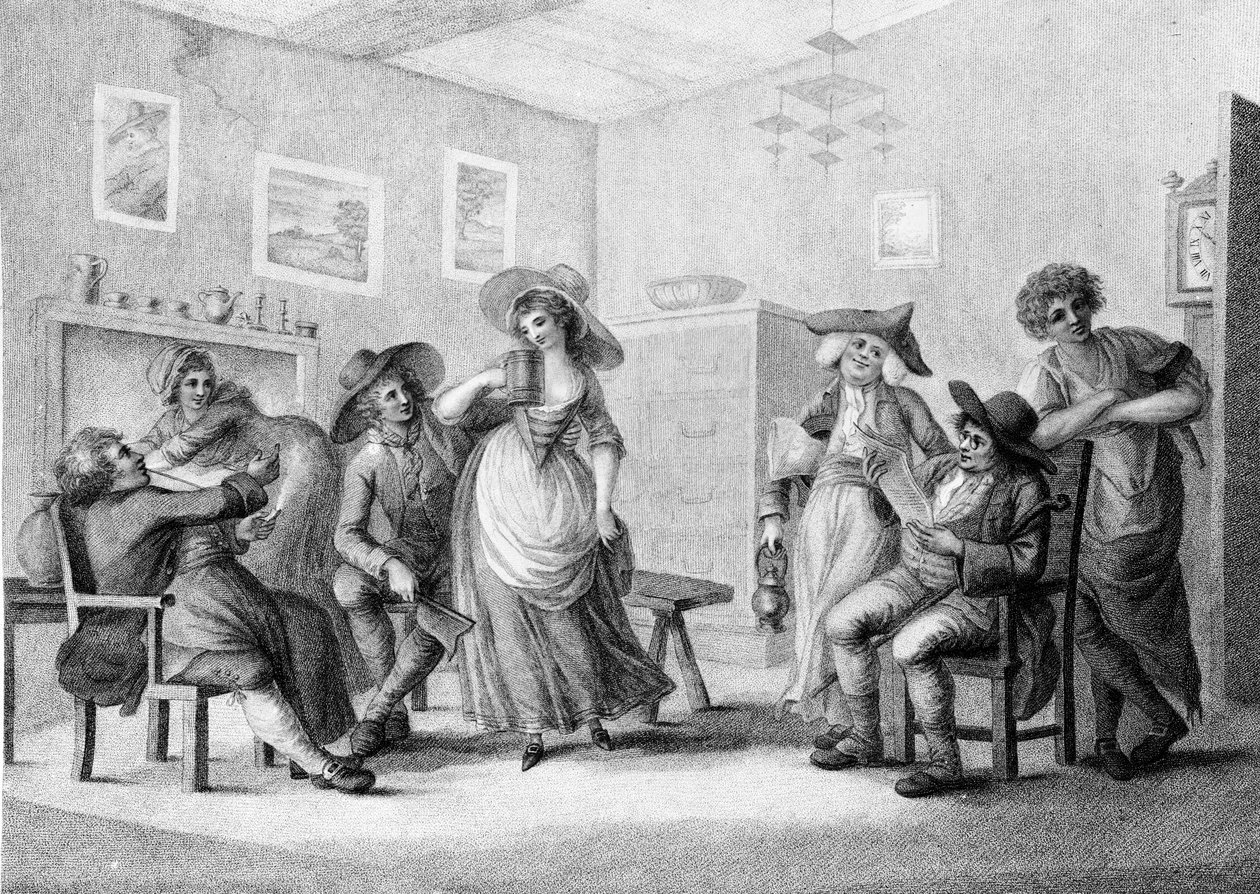 Vesnická pivnice, rytina Josepha Grozera, 1787 od Henry William Bunbury