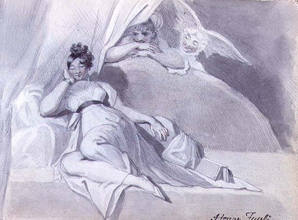 Titaniin sen, asi 1809-13 (tužka a wash) od Johann Heinrich Füssli