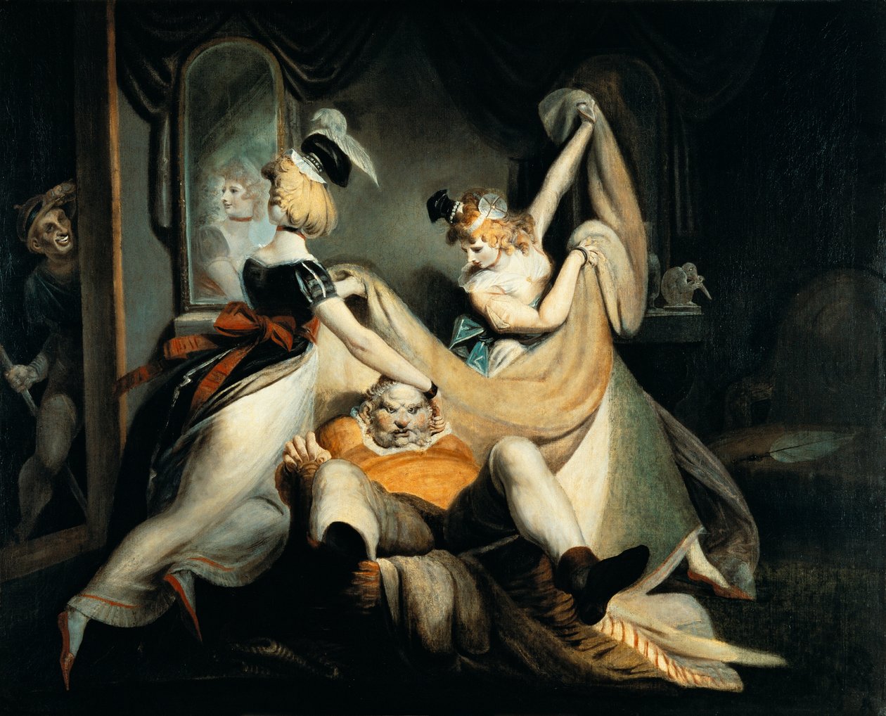 Falstaff v koši na prádlo od Johann Heinrich Füssli
