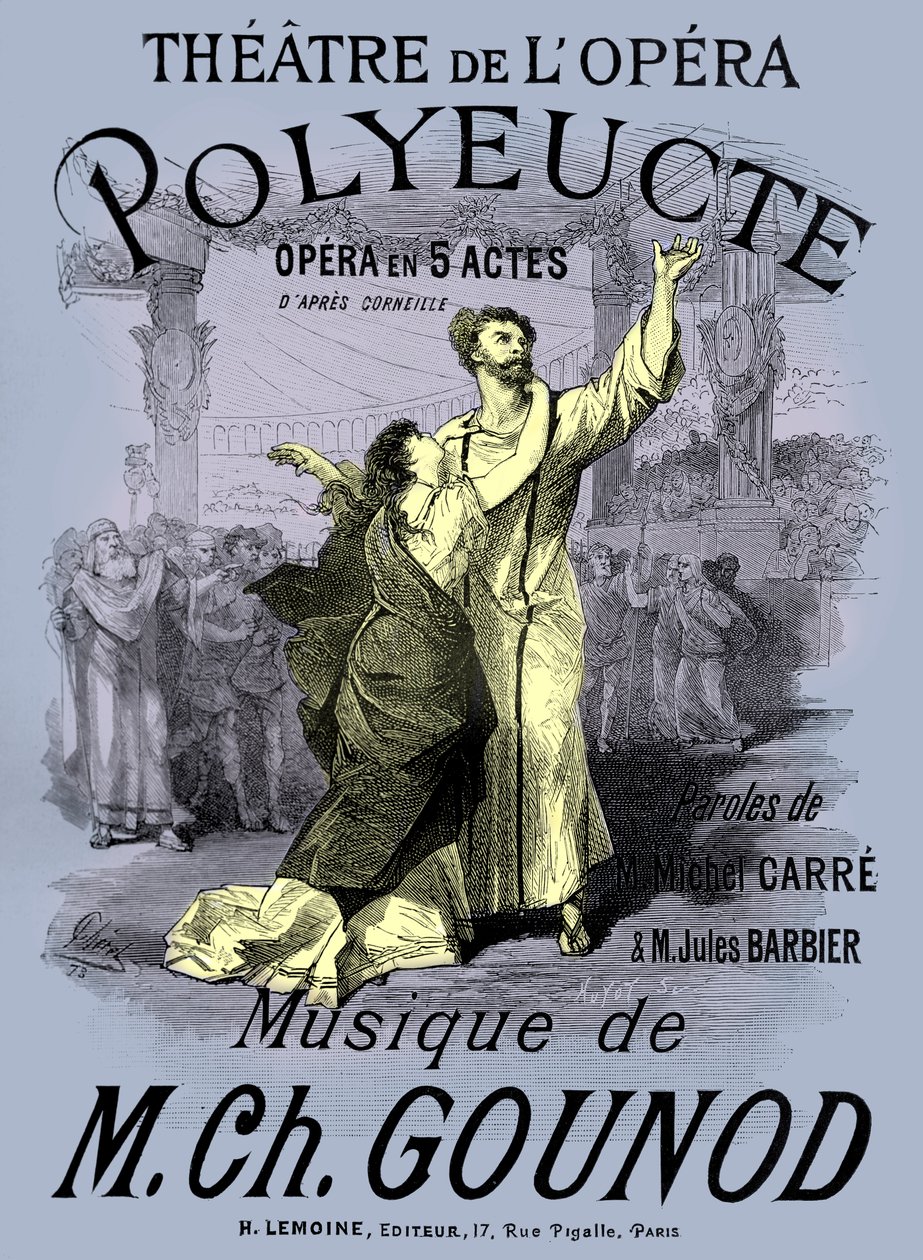 Opera "Polyeucte" od Gounoda od Jean Le and workshop Noir