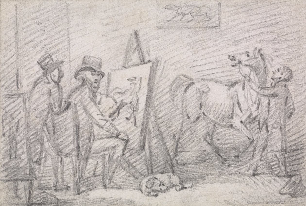 Ateliér umělců od Henry Bernard Chalon
