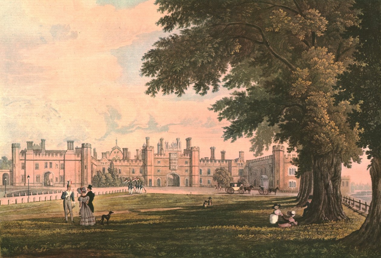 Palác Hampton Court, c1827. od Henry Bryan Ziegler