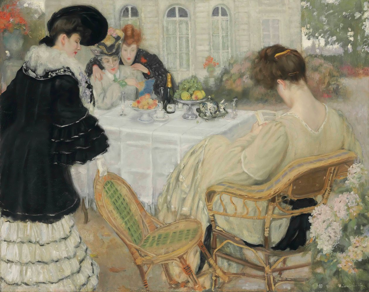 Dámy pijící čaj, 1902. od Henry Caro Delvaille