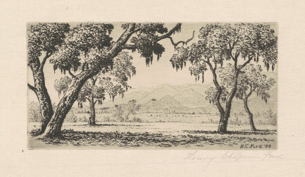 Kalifornská krajina, 1888. od Henry Chapman Ford