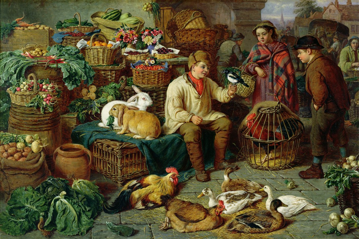 Scéna trhu od Henry Charles Bryant