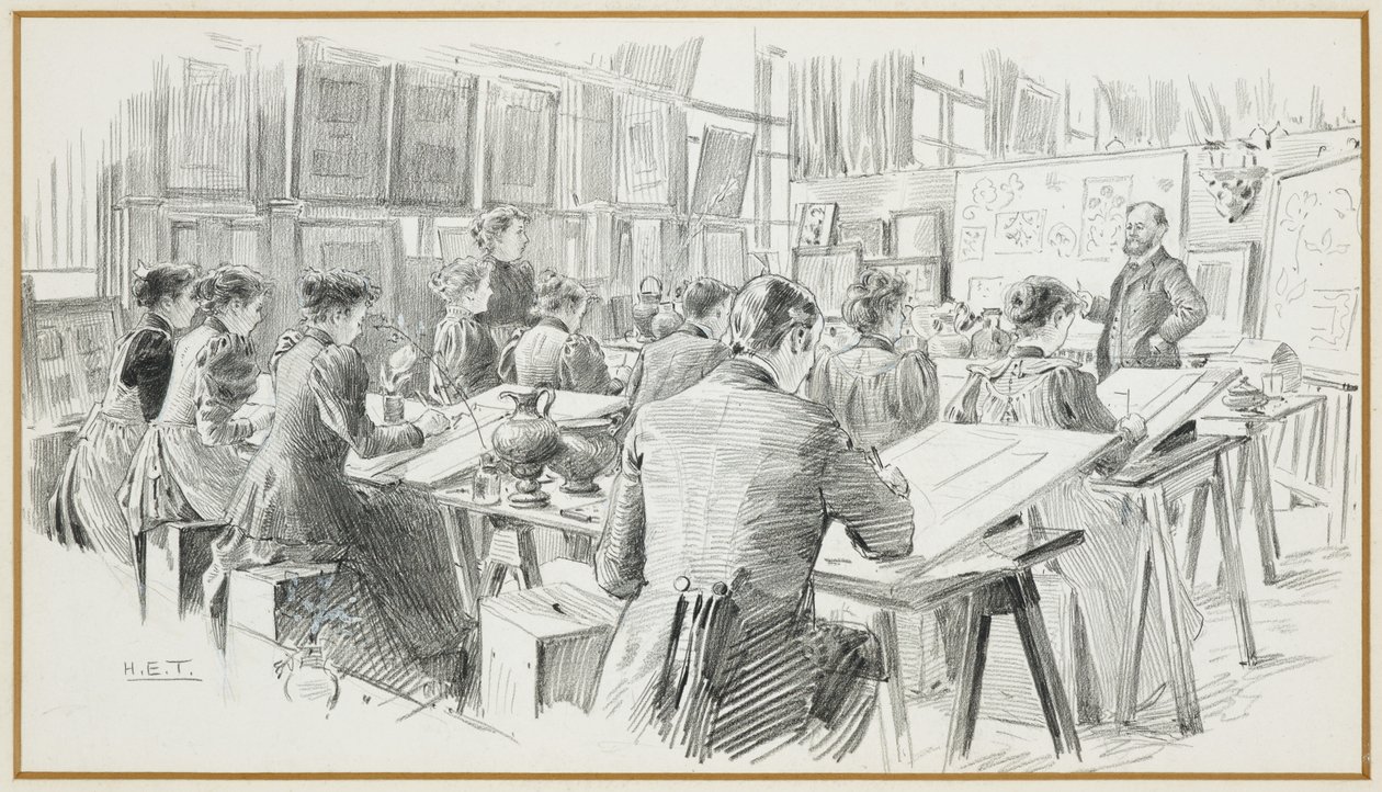 Design Room, Městská umělecká škola od Henry Edward Tidmarsh