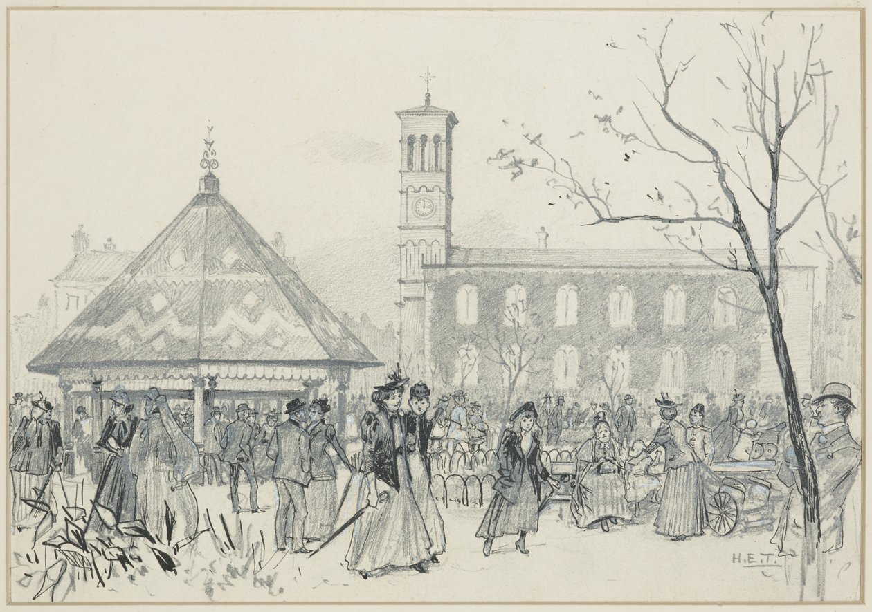 Sobotní odpoledne v Ardwick Green od Henry Edward Tidmarsh