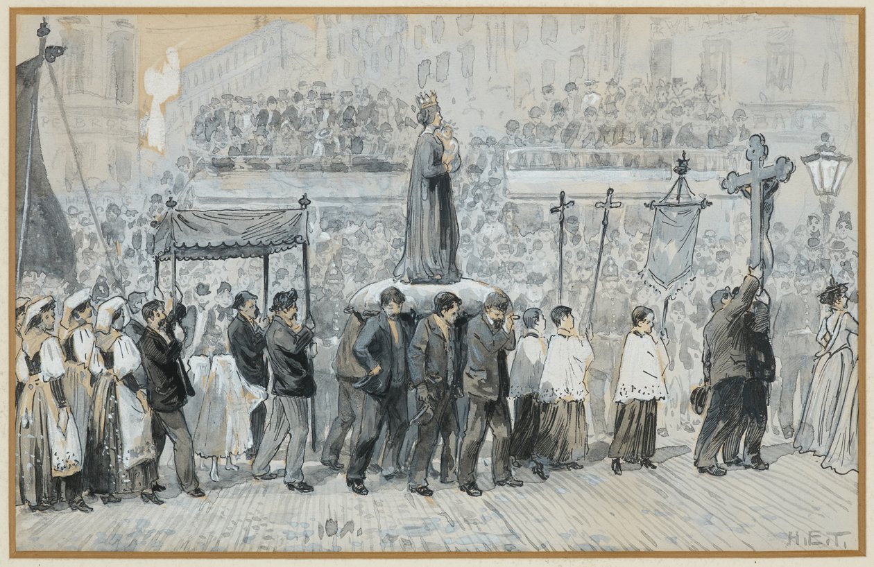 Svatodušní procesí od Henry Edward Tidmarsh