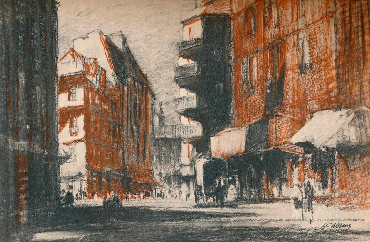 Tyto cizokrajně vyhlížející ulice, c1927, 1927 od Henry Franks Waring