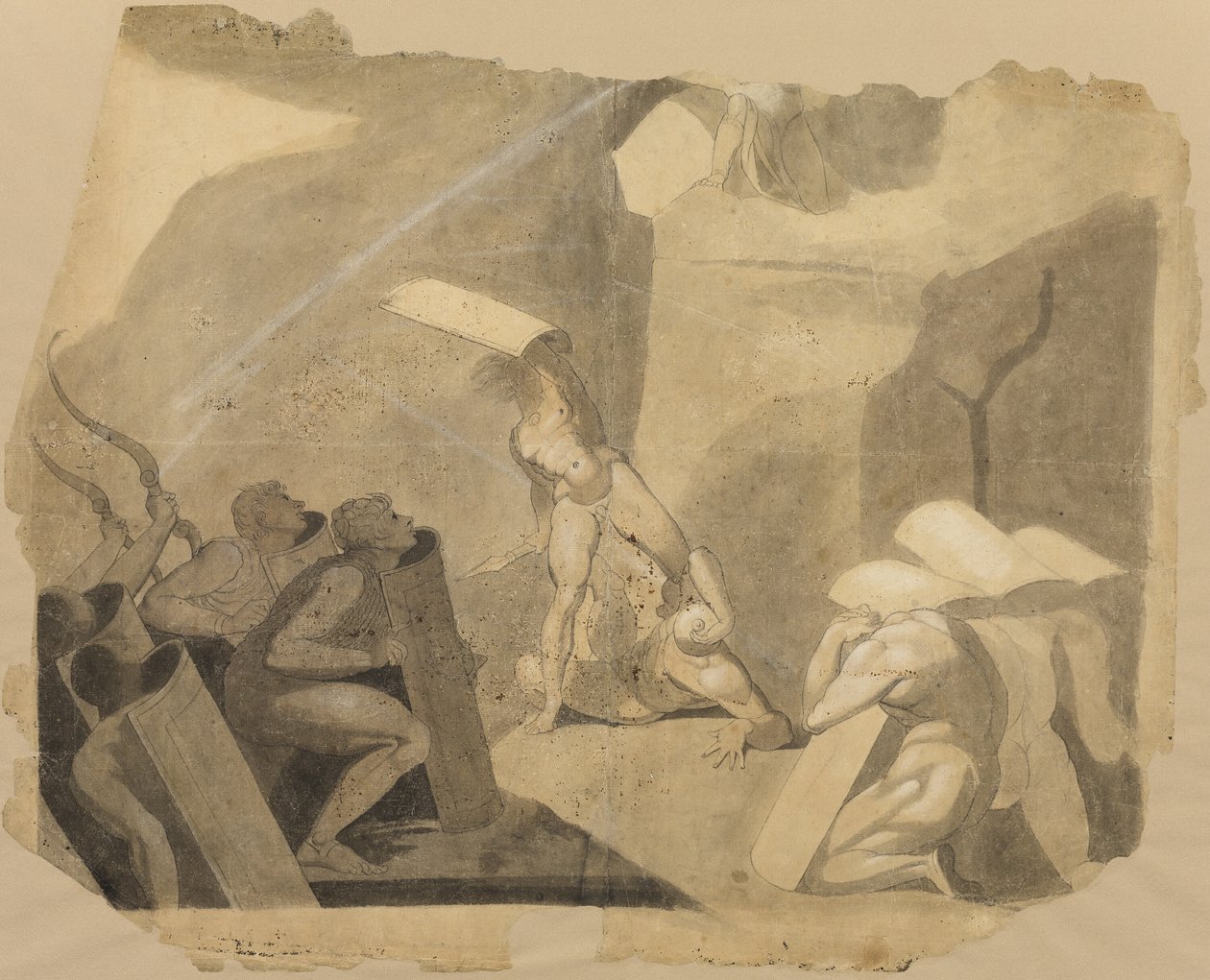 Titáni útočí na horu Olymp od Johann Heinrich Füssli